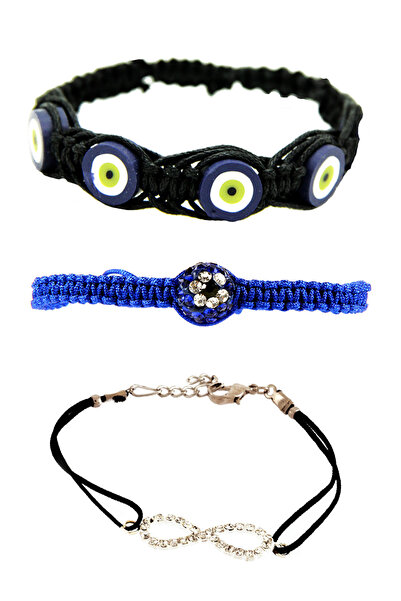 Dejavu محبوك الحياكة حبل نموذج حبة حجر تصميم سوار حزمة