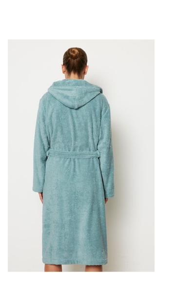 HIZSOY TEKSTİL Γυναικείο / Ανδρικό μπουρνούζι Lux με κουκούλα 100% βαμβάκι