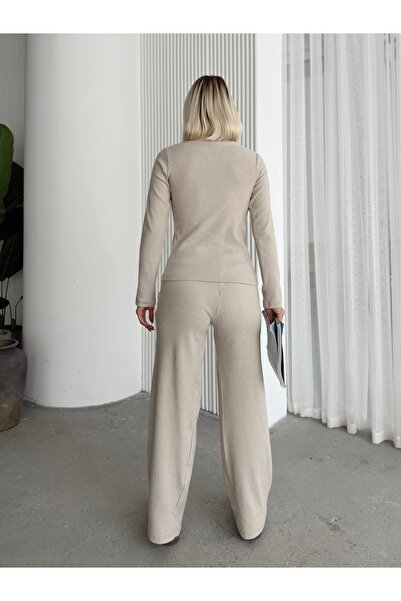 AFROGİYİM Women's Turtleneck Comfortable Cut Set