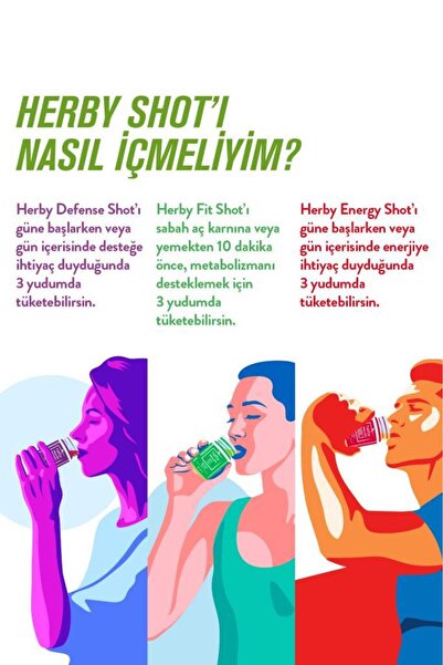 Herby Wellness Shot 12'li Deneme Paketi Bitki Bazlı Içecek 60 ml