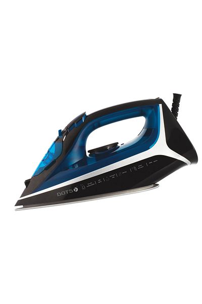 DOTS Steam Iron, 0.3 Liter Capacity - 2200 Watt - Black & Blue