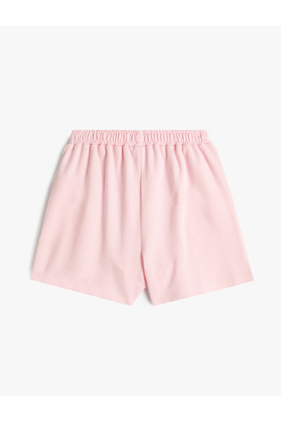 Koton Basic Şort Beli Bağlamalı Kalp Detaylı Rahat Kesim