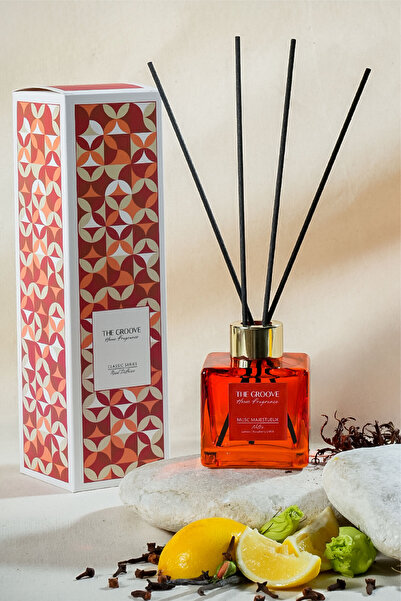 THE GROOVE Rose Misk 100 ml Kare Çubuklu Oda Kokusu Parfümü Turuncu Musc Maje...