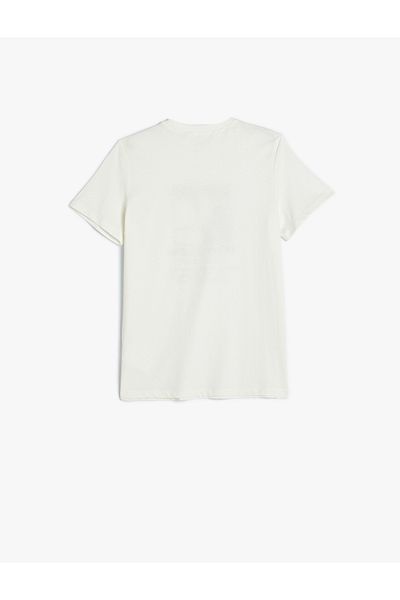 Koton Round Neck Short Sleeve Printed T-Shirt
