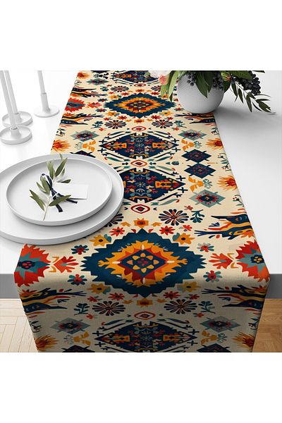 Else Dekor 40x140cm Ρετρό αυθεντικό ψηφιακό τυπωμένο κάλυμμα Runner χωρίς λεκέδες
