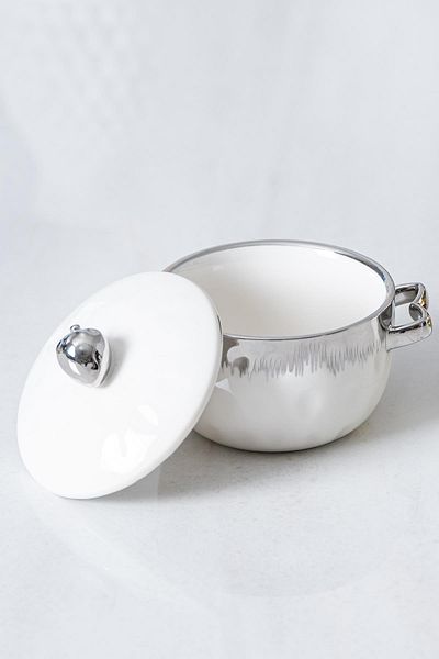 ACAR Safira Silver Bowl with Lid - 12 cm