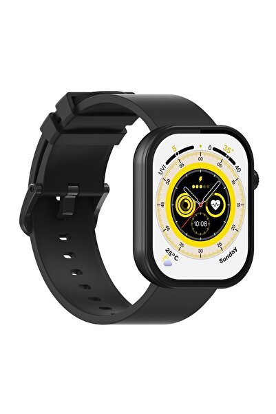 Zeblaze Btalk+ Jet Black Akıllı Saat Zarif, Paslanmaz Çelik Gövde, Kalp Atış Hızı Monitörü