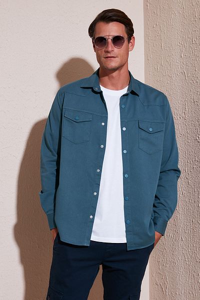 Buratti Cămașă Bumbac Regular Fit Dublu Buzunar Cămașă Bărbați CF24W 116927