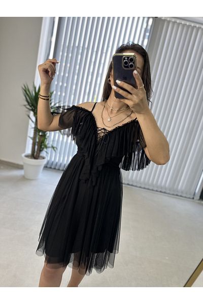 caddstore Rochie cu detalii din tul