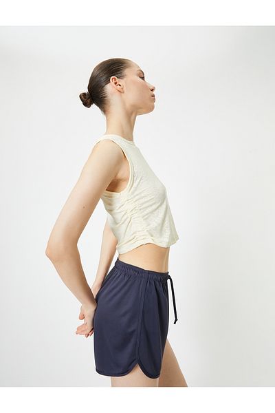 Koton Sports Half Athlete Side Drape Detailed Crew Neck