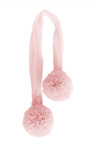 Kiddy Happy Tül Pembe Ikili Ponpon Banner