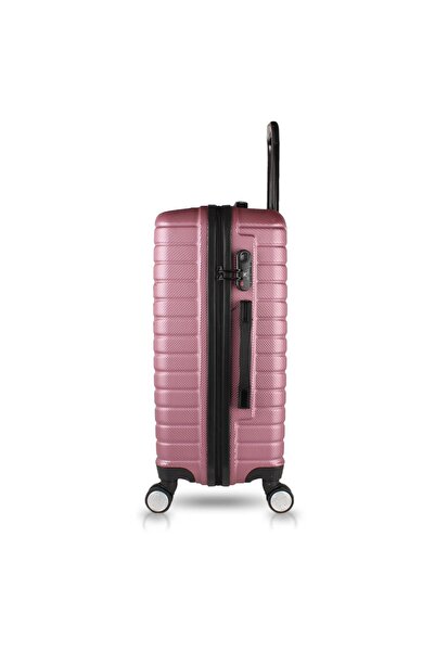 My Valice Croc Abs Kabin Orta Büyük ve Makyaj Boy Rose Gold 4'lü Travel Valiz Seti