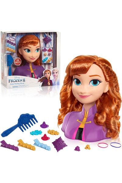Disney Frozen 2 Anna Styling Head, 14-Pieces