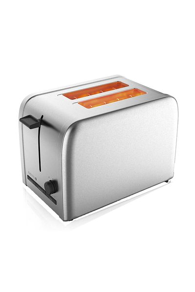 DOTS Toaster with Two Slots, Size 36X36 Cm - 1050 Watt - Silver