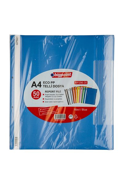 Bigpoint 80 Gram Capacity Ring Binder - Compatible with Bag Binders, Blue, 50 Pieces