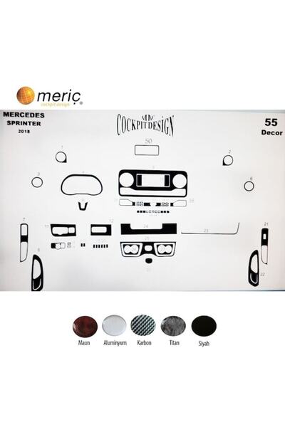 meriç cockpit design ميريتش ®   مرسيدس سبرينتر W907 توربيدو امامي مطلي ماهوجن...