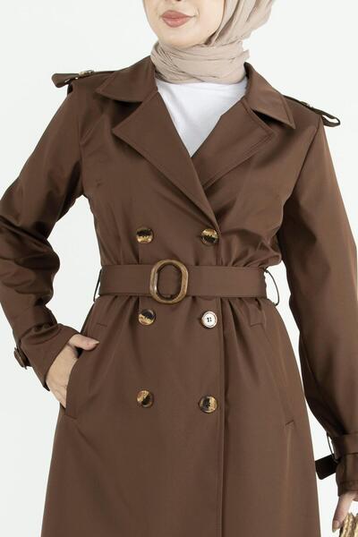 Sevitli Τρεντσάκο με επιλογές στους ώμους-Καφέ