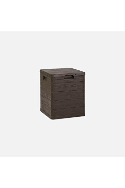 Sadece Nette Kilit Takılabilir Bahçe Depolama Sandığı 90Lt Kahve
