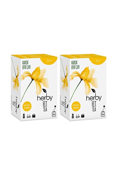 Herby Fit Tea Elma Sirkeli Ananaslı Diyete Destek Form Bitki Çayı 2'li Paket