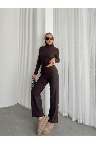 AFROGİYİM Women's Turtleneck Comfortable Cut Set