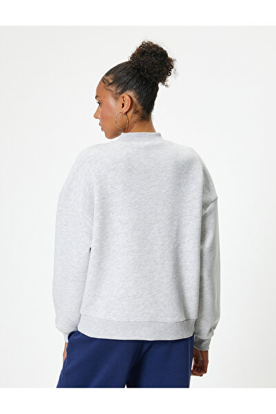 Koton Φούτερ College Printed Oversize - Crew Neck Raised