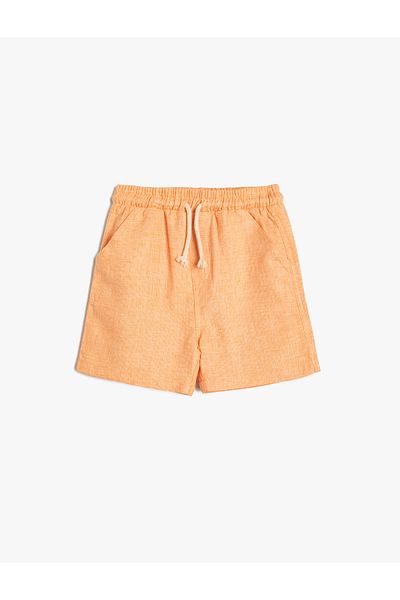 Koton Shorts aus Leinenmischung mit Bindegürtel und Taschen