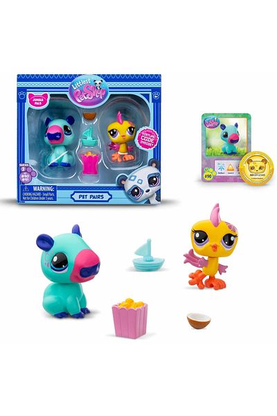 Littlest Pet Shop مجموعة مجسمات الببغاء والكابيبارا LPS Minişler من السلسلة 2