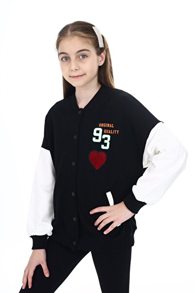 Toontoy Girl's Printed College Cardigan