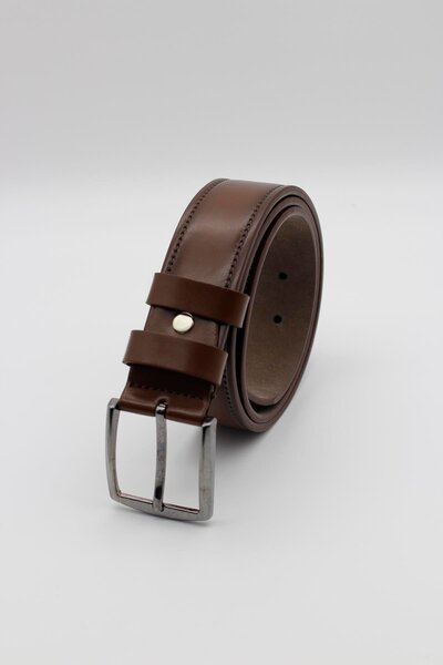 İmza Тъмнокафяв колан без шевове с катарама 1046240203