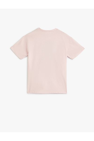 Koton Summer Cotton Oversize T-Shirt - Short Sleeve, Crew Neck