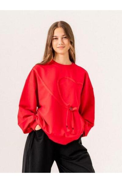 Zekids Heart Detailed Girl's Sweatshirt - Extrafor Design