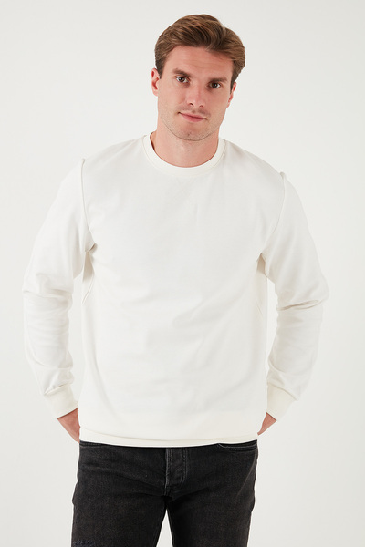 Buratti Çizgili Pamuklu Bisiklet Yaka Sweat Erkek Sweat 5905241