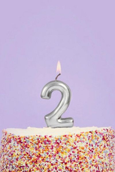 Le Mabelle Silver Number 2 Candle