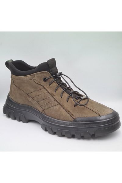 Greyder 18020 Smoke Color Nubuck Γνήσιο δέρμα Ανδρικές Urban Casual Μπότες με φερμουάρ
