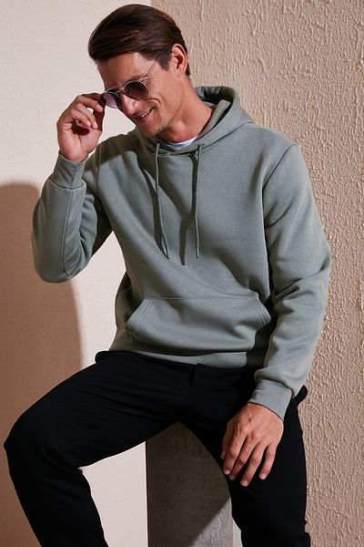 Buratti Ανδρικός ιδρώτας - Slim Fit, με κουκούλα, τσέπη καγκουρό, γούνινο εσωτερικό, μαλακό ράστερ 5905281