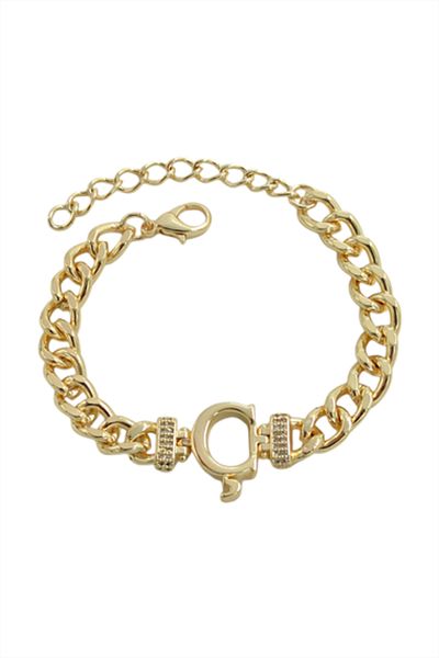 Çlk Accessories قسط حرف O سوار حجر الزركون