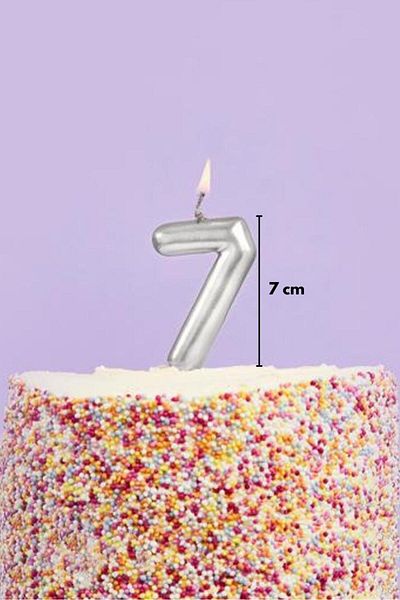 Le Mabelle Silver Number 7 Candle
