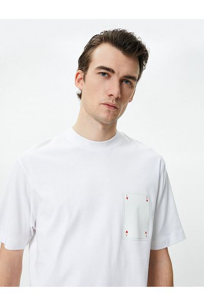 Koton Oversize T-Shirt Heart Printed Crew Neck κοντό μανίκι