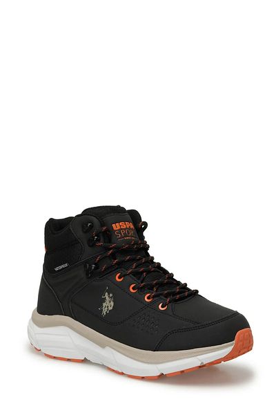 U.S. Polo Assn. Γνήσιες ανδρικές αδιάβροχες αντιολισθητικές ορθοπεδικές σόλες ειδικής σχεδίασης Χειμερινές μπότες μαύρης άμμου