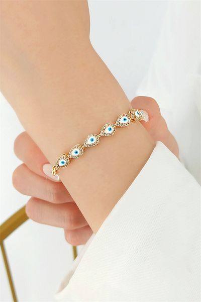 Çlk Accessories Elevator Drop Evil Eye Bead Bracelet TrBracelet70387