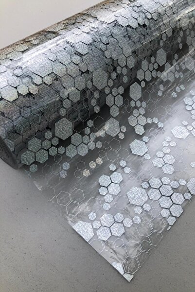 İzen PVC Şeffaf 012 Desenli 1,2 mm Kalın Masa Örtüsü