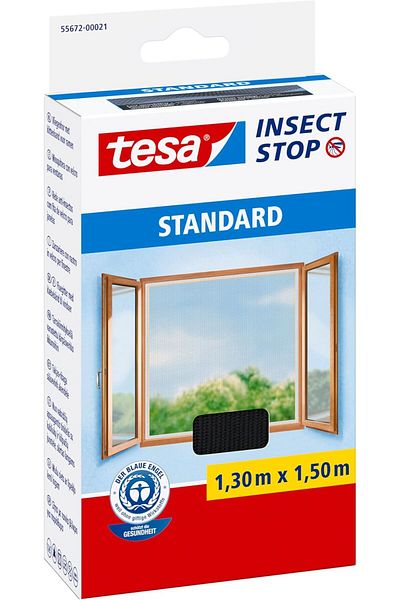 Gfc Life Store Black Fly Screen - with Velcro Tape, for Window, Adjustable by Cutting, 1.30m X 1.50m