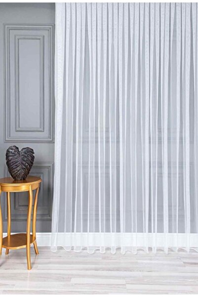 Emes 1/3 Pile Oranlı Ütü İstemez Düz Tül Perde - Salon ve Mutfak İçin Modern ...