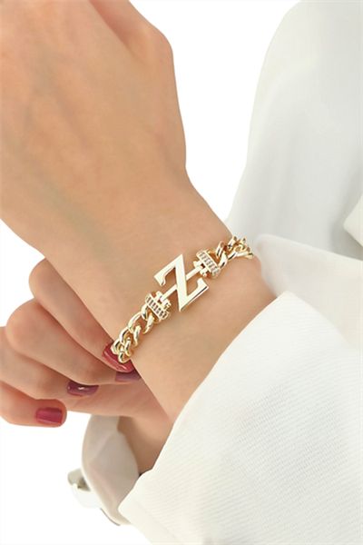 Çlk Accessories سوار حرف Z مميز حجر الزركون