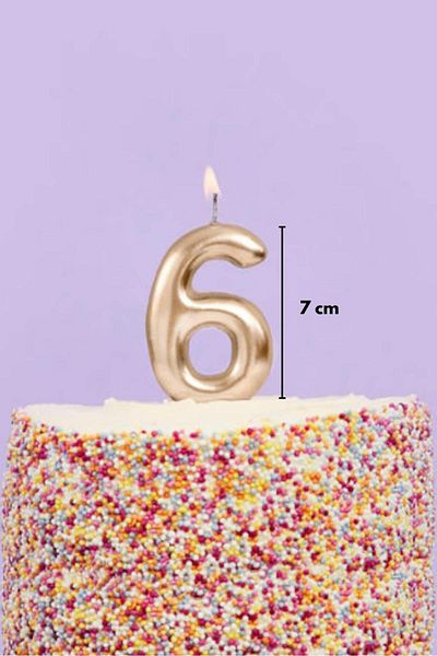 Le Mabelle Gold Number 6 Candle
