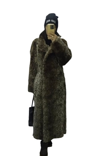 Butik Allbucks Maksi Premium Oversize Peluş Suni Kürk Kaban Abgym0008