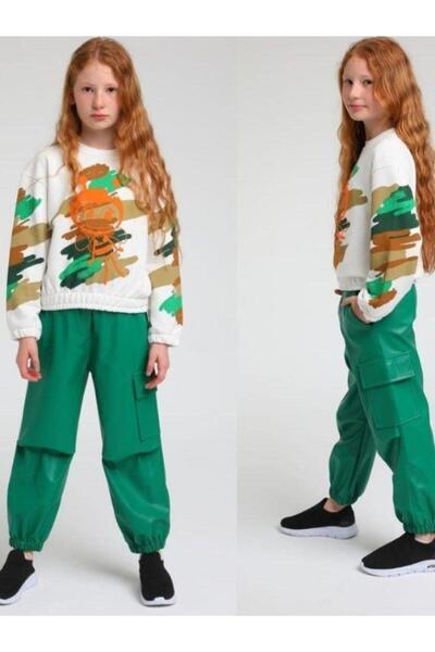 Escabel Hanorac de camuflaj cu imprimeu Maya pentru fete