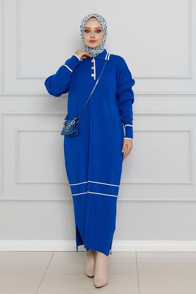 Sevitli Rochie tricotată Saks Blue Polo cu decolteu