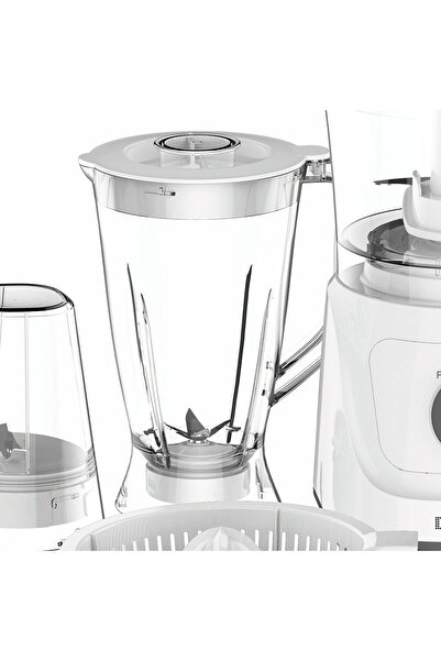 DOTS Multi-Functional Food Processor with Various Chopping Blades - 2.1 Liters - 500-800 Watt - White