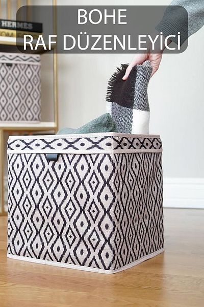 Emofom (3 ΤΕΜ) Bohe Square Shelf Organizer Ράφι και Οργανωτής ντουλαπιών (30 x 30 x 30 cm)